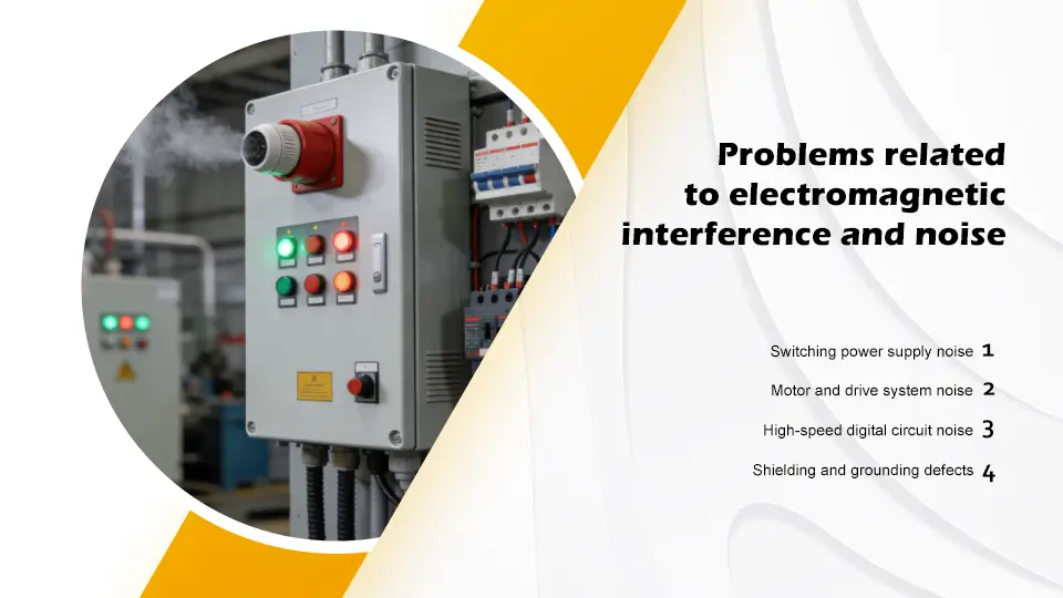 a fire alarm control panel installed in an industrial facility, featuring various system components